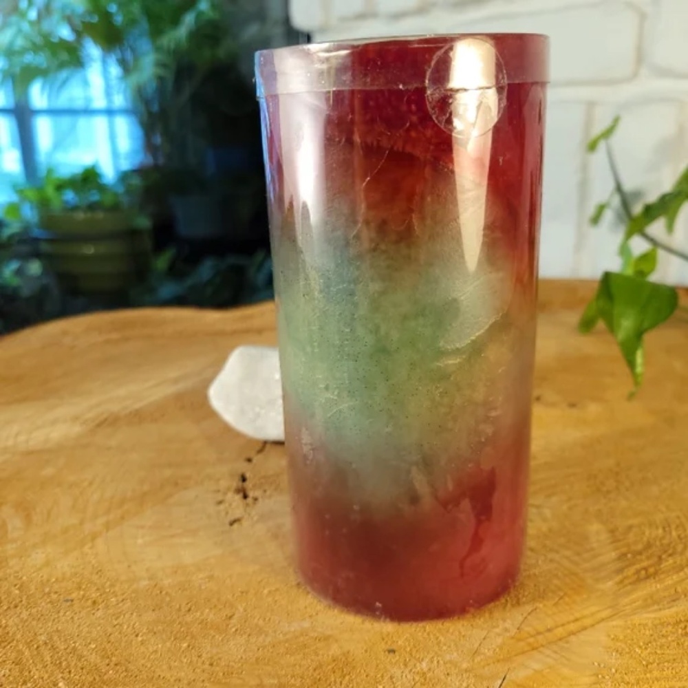 { ❤️ $5 }  6in Tall Pillar Multi Color Holiday Candle